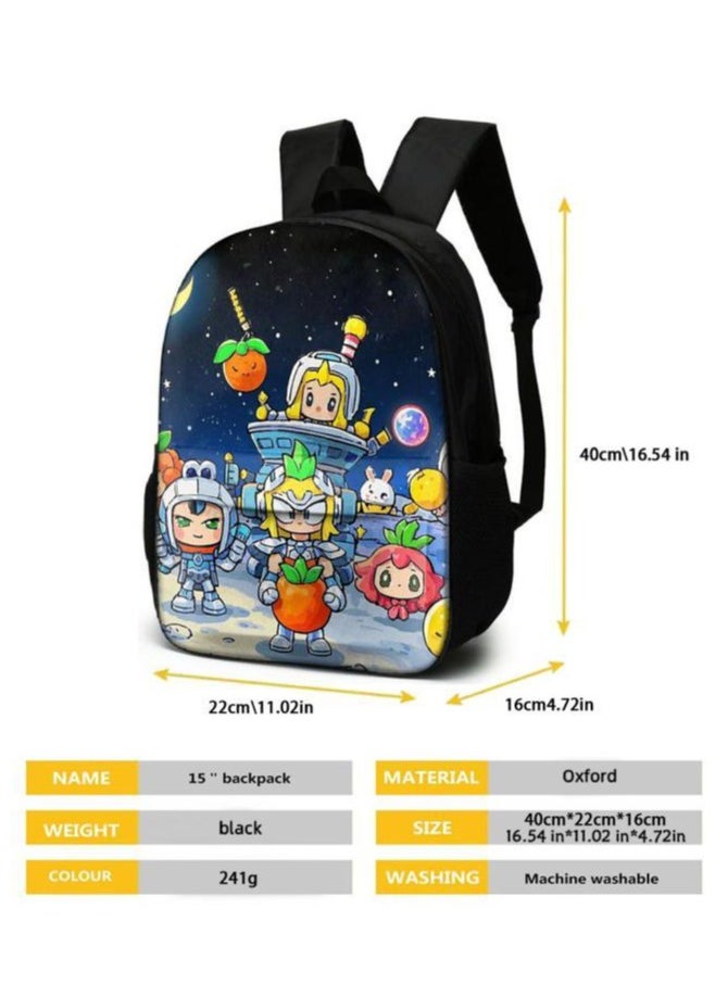 Cartoon three-piece schoolbag with front pocket - 1382