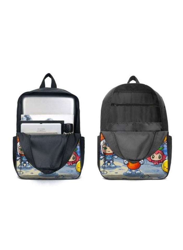 Cartoon three-piece schoolbag with front pocket - 1382
