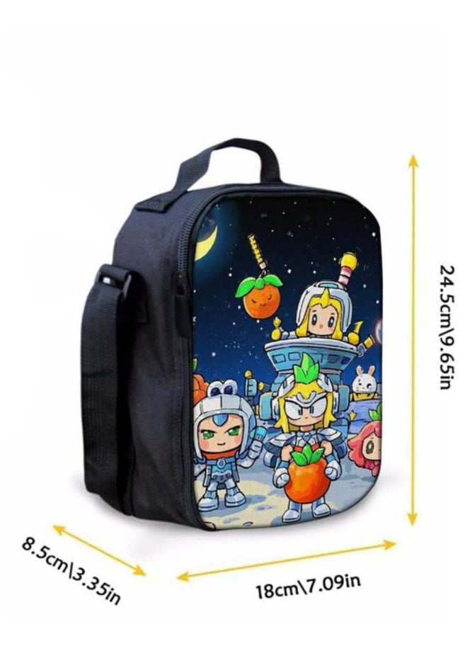 Cartoon three-piece schoolbag with front pocket - 1382