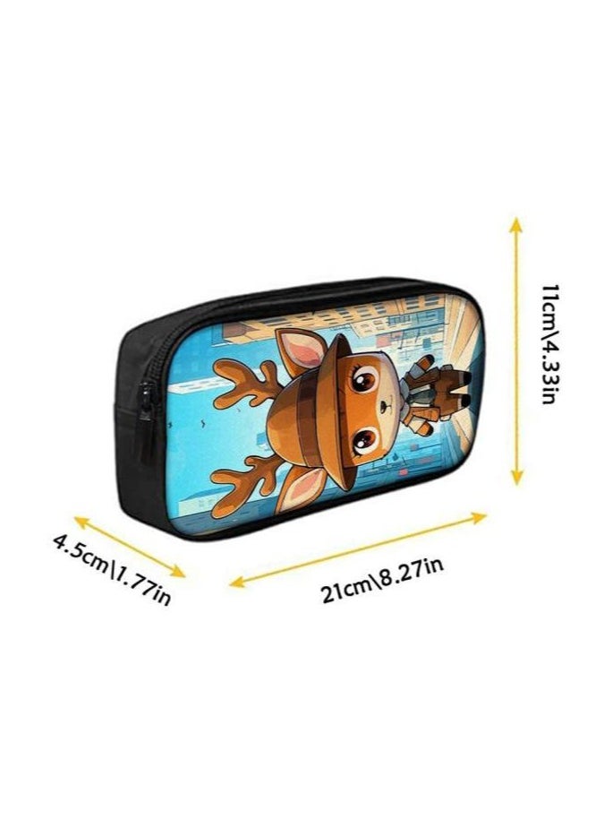 Cartoon three-piece schoolbag with front pocket - 1381