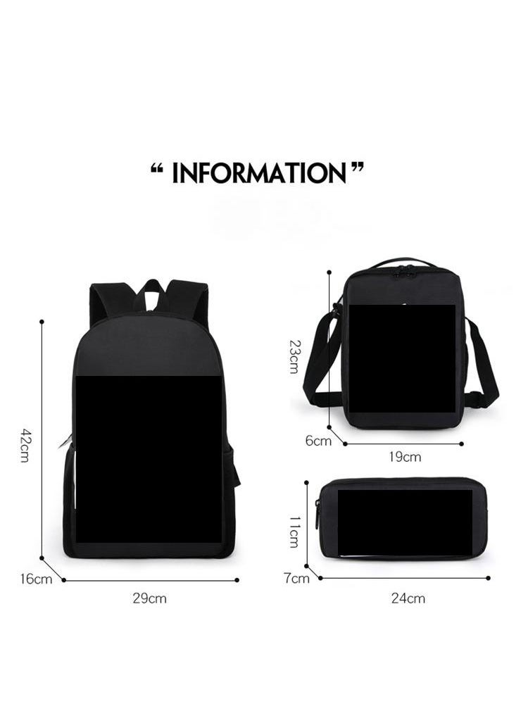 3 Pcs Set Roblox Bags Backpack School Bag Lunch Bag Pencil Case Anime Backpack Gaming Peripherals