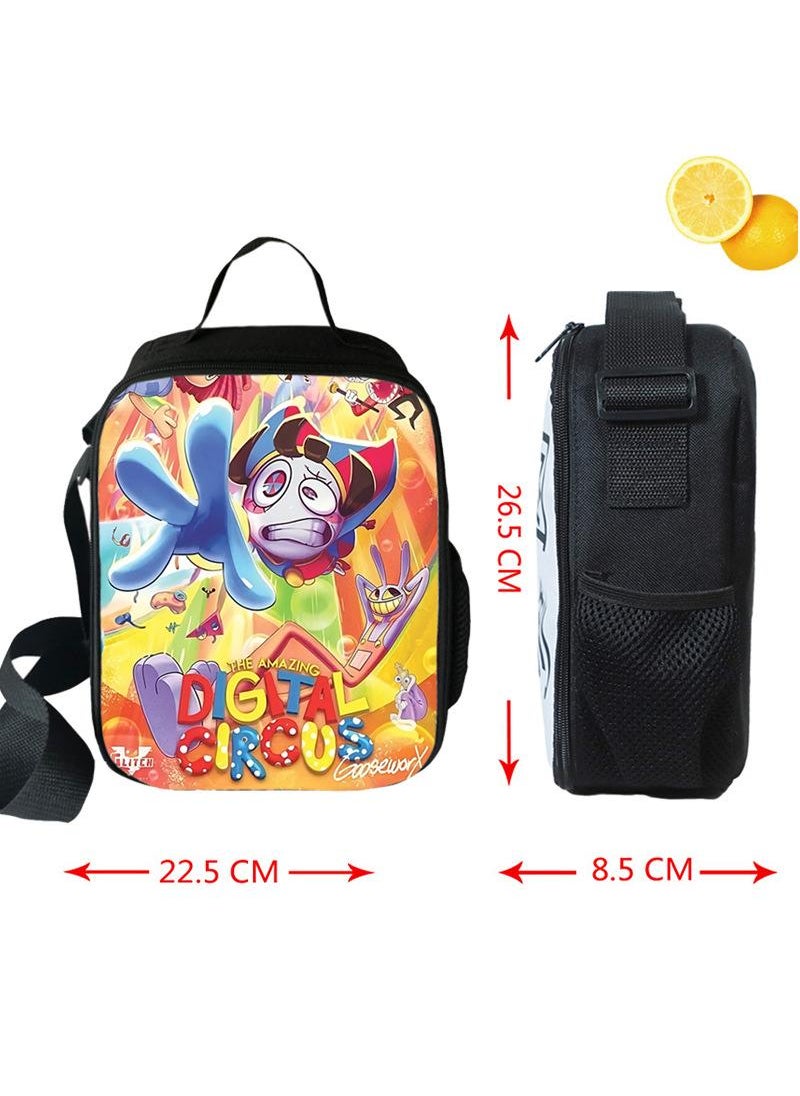 3 Pcs Anime The Amazing Digital Circus Backpack Set School Bag
