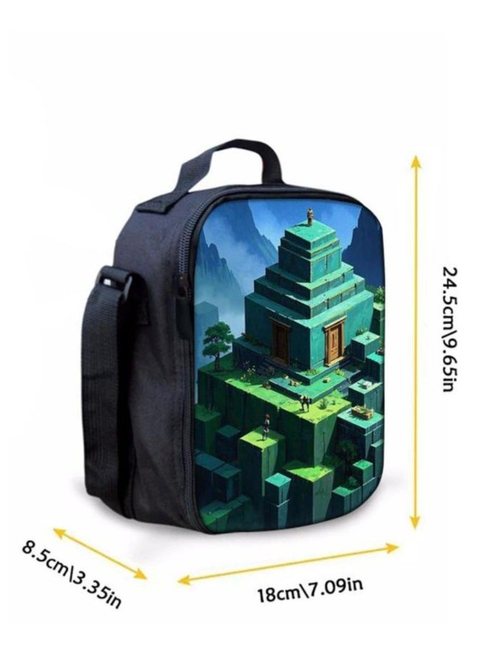 Cartoon three-piece schoolbag with front pocket - 1395
