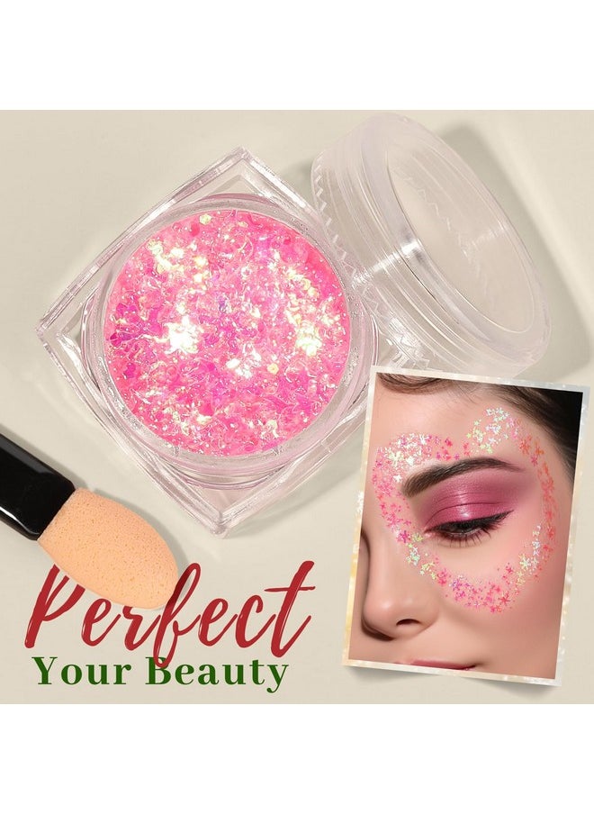 Teenitor Body Glitter Face Glitter Gel, Hair Glitter for Kids, 6 Colors Glitter Makeup for Kids, Face Paint Body Glitter for Women, Concerts Rave Accessories