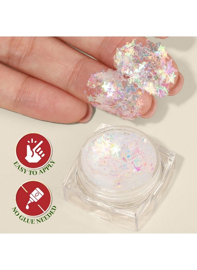 Teenitor Body Glitter Face Glitter Gel, Hair Glitter for Kids, 6 Colors Glitter Makeup for Kids, Face Paint Body Glitter for Women, Concerts Rave Accessories