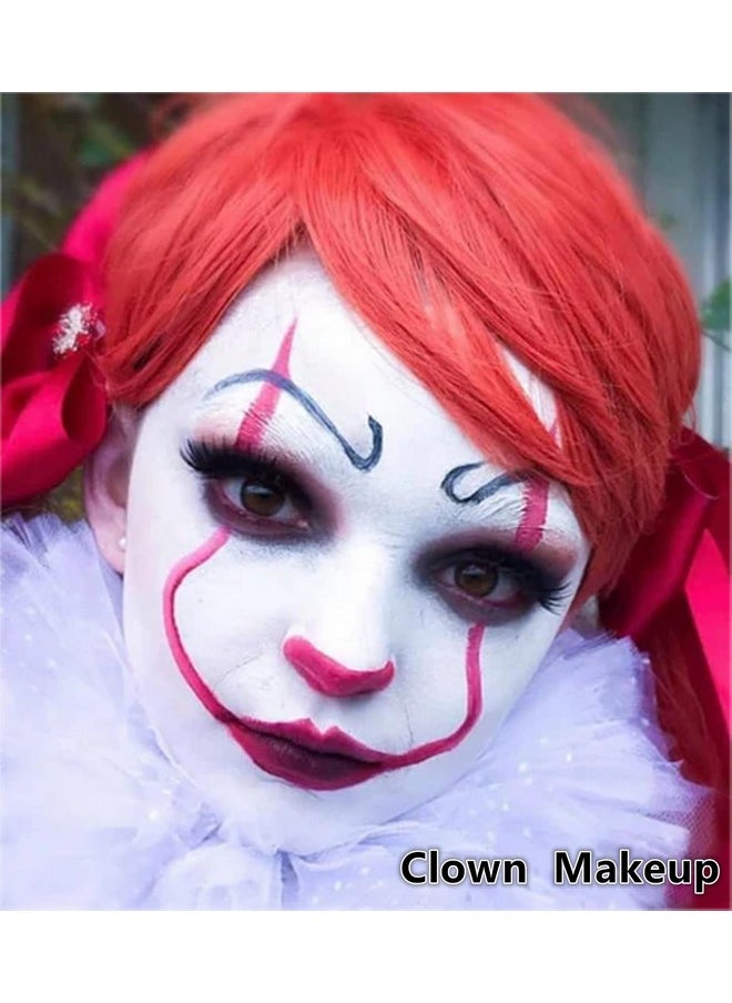 Go Ho Clown White Face Paint Washable,Water Based Cream White Body Paint,White Face Painting Highly Pigmented,Smooth,Halloween Cosplay SFX Mime Vampire Skeleton Zombie Makeup