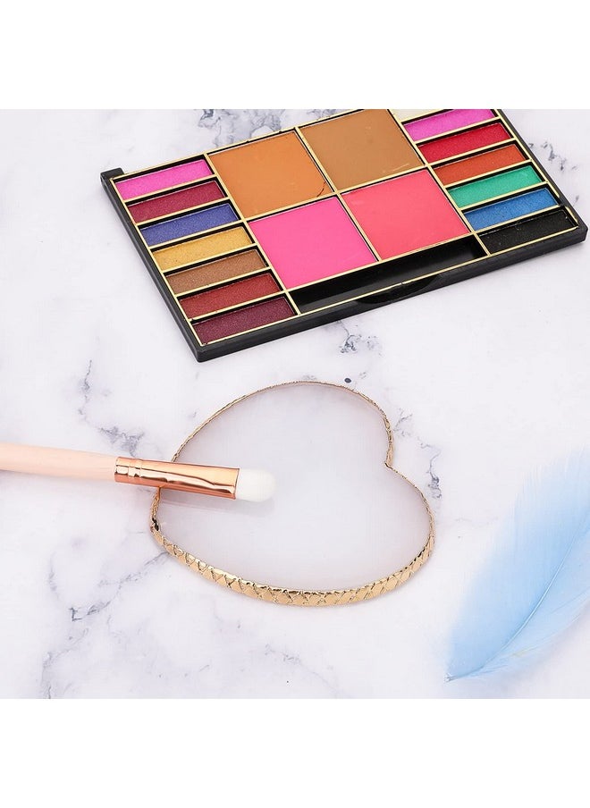 WLLHYF Resin Nail Art Palette Gold Edge Nail Holder Heart Shaped Color Makeup Foundation Mixing Tools Display Board Gel Nail Art Color Mixing Palette Painting Tray Manicure Tool