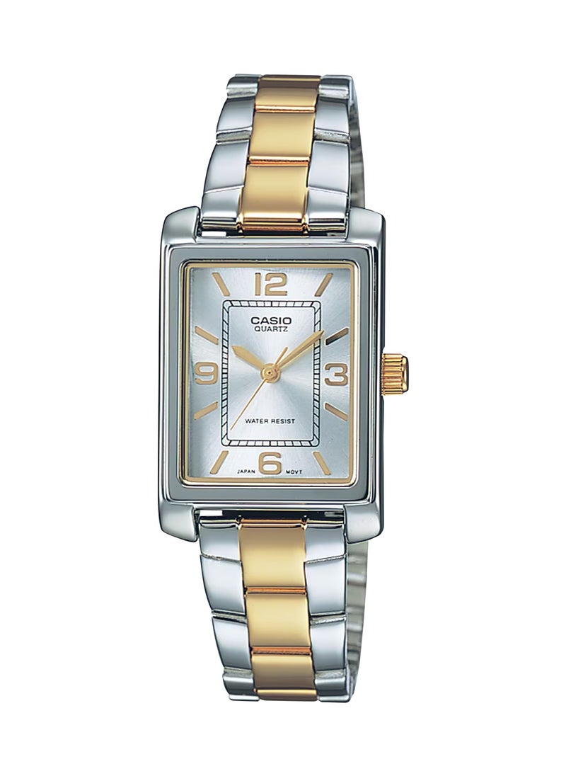 Casio Analog Quartz Two Tone Stainless Steel Women's Watch LTP-1234PSG-7A