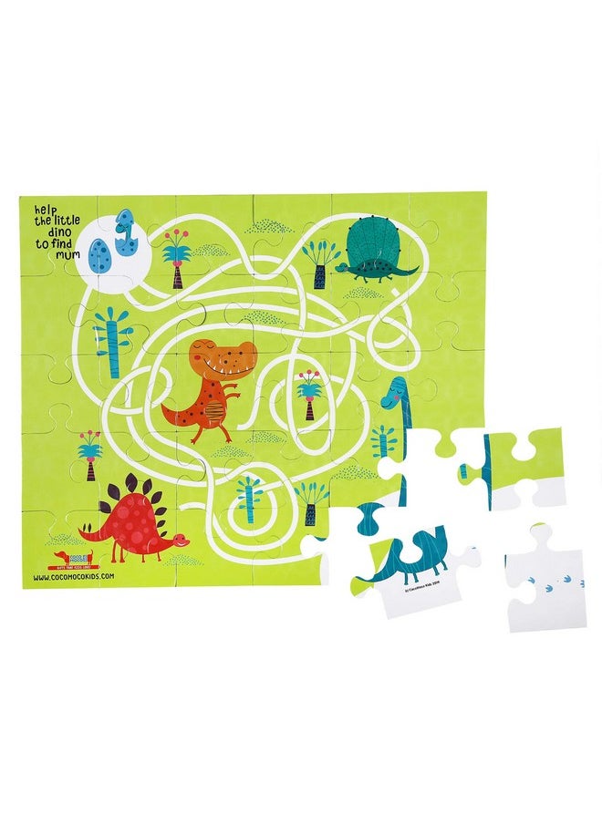 CocoMoco Kids Dinosaur Puzzle for Kids 30 Pieces Jigsaw Puzzle, Educational Learning Toy and Return Gift for Ages 2-7 Year Old Boys and Girls Large Floor Dino Puzzle