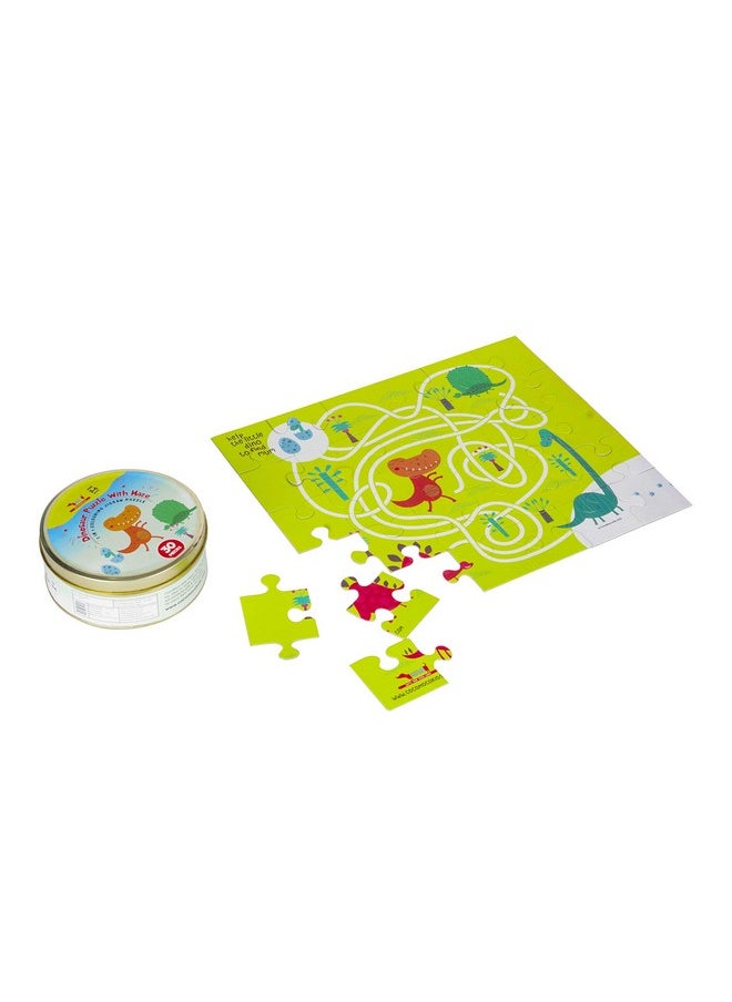 CocoMoco Kids Dinosaur Puzzle for Kids 30 Pieces Jigsaw Puzzle, Educational Learning Toy and Return Gift for Ages 2-7 Year Old Boys and Girls Large Floor Dino Puzzle