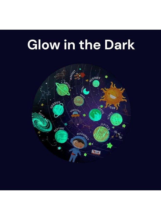 CocoMoco Kids Birthday Return Gifts for Kids Bulk Pack of 5 Pcs - Solar System Puzzle - Glow in The Dark - Educational Toy - Space Theme Birthday Decoration Ages 3-6 6-10 8-12 Years Boys Girls