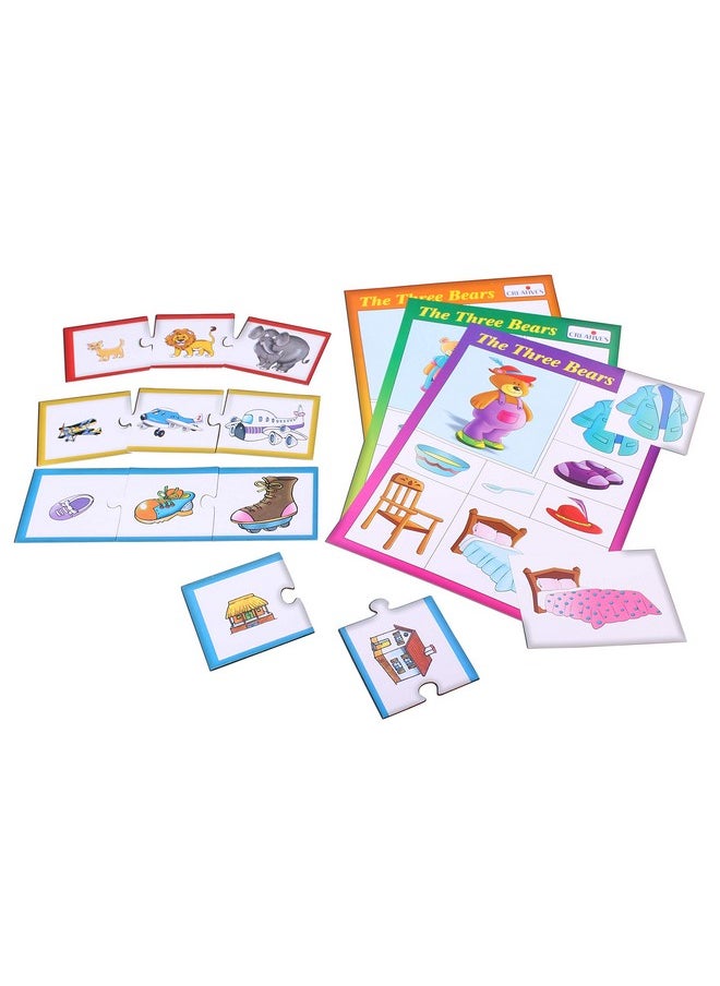 Creative's Fun with Sizes| Self-Correcting Puzzles for Kids| Matching Skill Puzzles| Activity Guide| Pres-School Toys| Learning Games| Jigsaw Puzzle for Kids| Ages 3 & Up