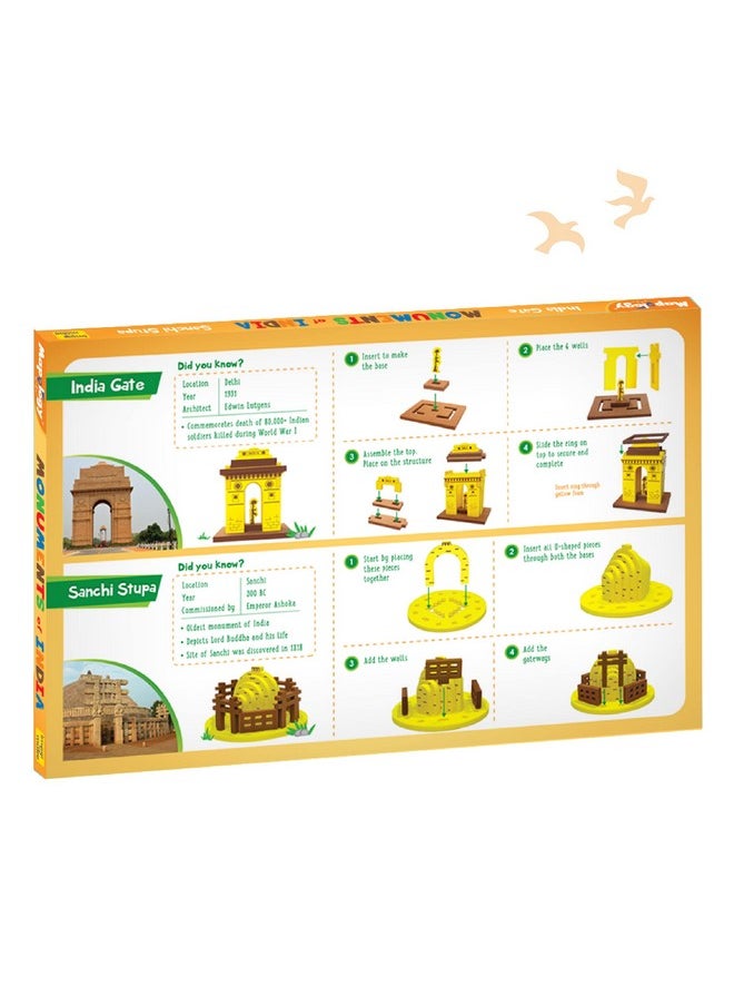 Imagimake Mapology Monuments Of India - Sanchi Stupa & India Gate - Construction Set - Educational Toy For Boys & Girls Above 5 Years, Adult