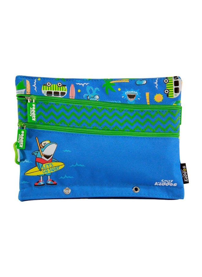 Smily Kiddos | Fancy A5 Pencil Case (Blue) | Kids & School Pencil Cases | Pencil Case for Girl Stylish | Pencil Case for Kids | Pencil Case for Blue | Pencil Pouch for Kids