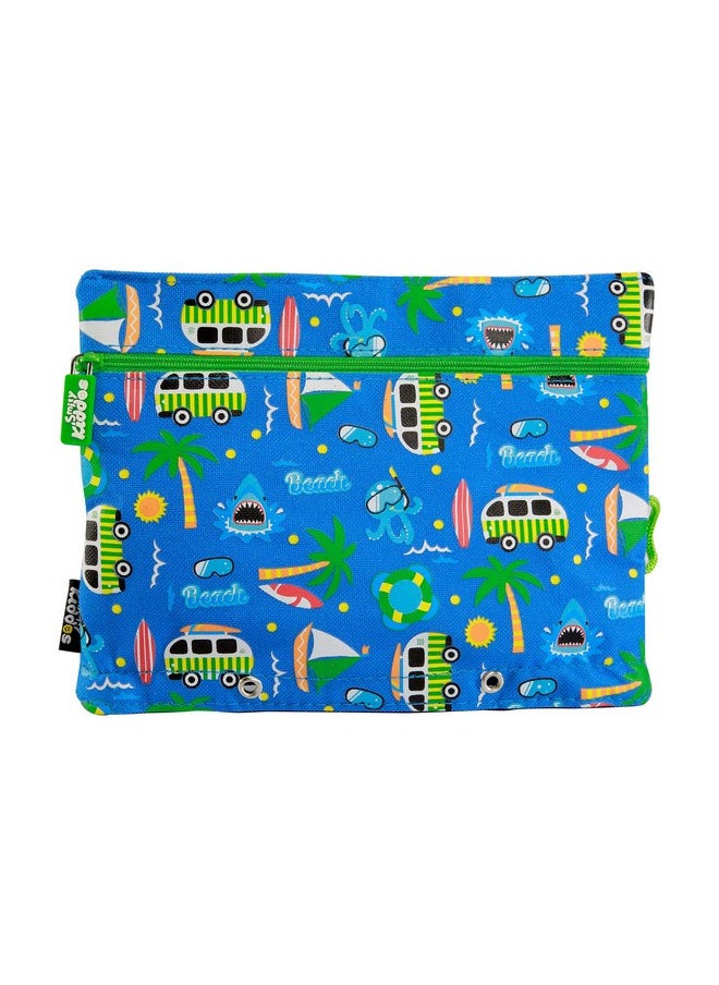 Smily Kiddos | Fancy A5 Pencil Case (Blue) | Kids & School Pencil Cases | Pencil Case for Girl Stylish | Pencil Case for Kids | Pencil Case for Blue | Pencil Pouch for Kids
