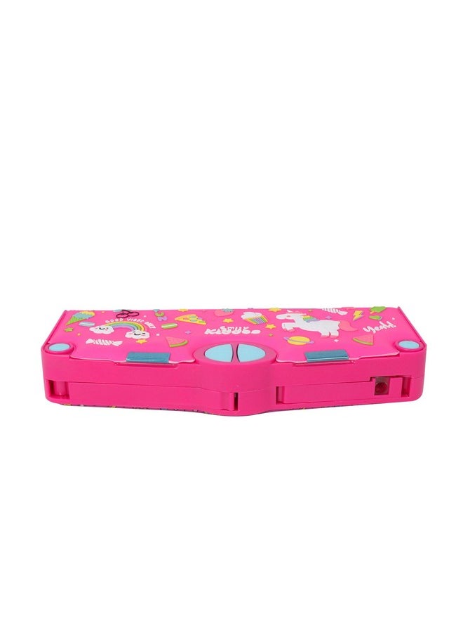 Smily Kiddos Pop Out Pencil Box (Pink) Multifunction Stationery Organizer Box Pop Up Fun Plastic Pencil Case