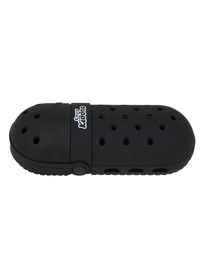 Smily kiddos Silicon Pencil Case (Black) Hole Shoes Design Pencil Case Large Capacity Pencil Holder Shoe Shaped Silicon Material - Pouch Bag