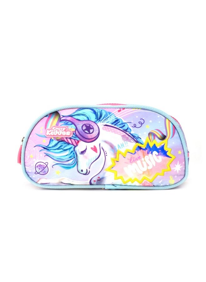 Smily Kiddos Compartment Pencil Pouch (Pink) Single Compartment Pouch Zipper Pencil Pouch Large Capacity Pencil Case