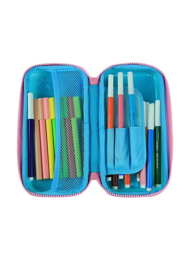 Smily Kiddos Pvc Transparent Hardtop Pencil Box | Star Pencil Box For Kids | Transparent Pencil Box (Black/Blue/Purple/Pink/Light Blue)