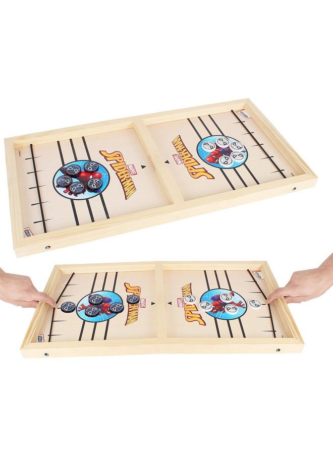 Skoodle Avengers Sling Puck Game Board String Hockey Toy (Spider Man) Portable Table Interactive Board Game for Kids & Adults, Desktop Board Game for All Age Group