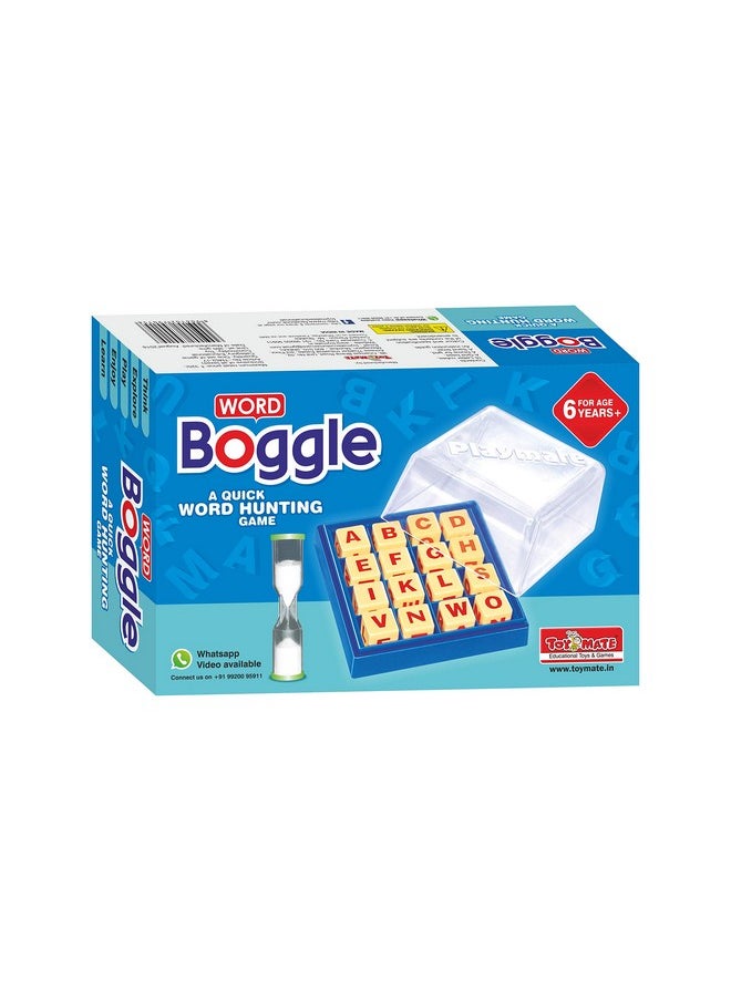 toymate Word Boggle- A Quick Word Hunting Fun Game for Adults & Kids Age 6 Years & Above.