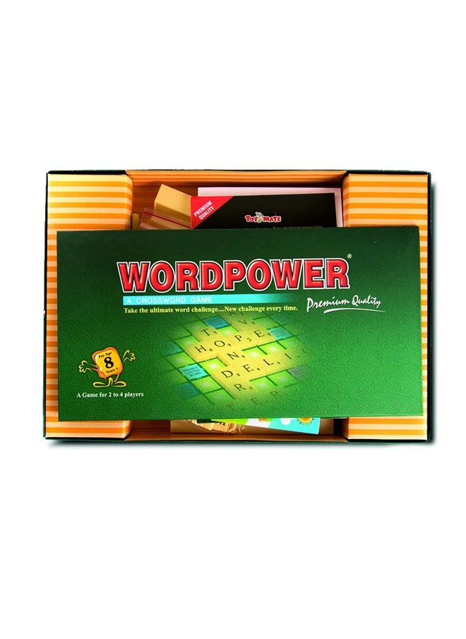 Toymate Word Power Premium - Crossword Scrabble Spell Intellectual Board Game for Kids & Adults