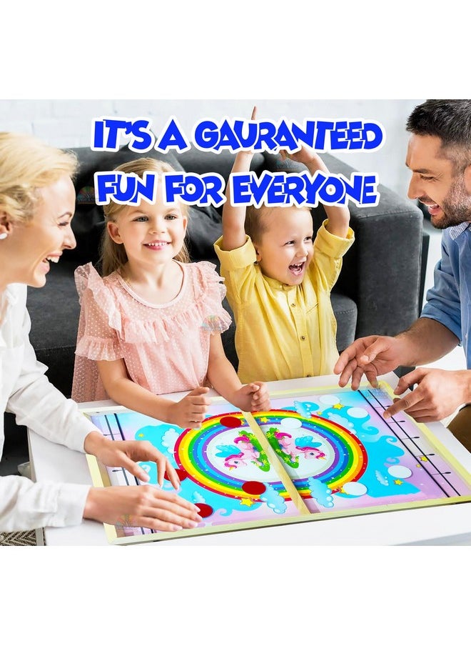VGRASSP 24 Inch Large 3 in 1 Sling Puck, Ludo, Snake & Ladder Game Toy for Kids & Adults - Solid Pine Wood Structure, 2-4 Players Game - Enjoy Family & Party Time (24 Inch Random Design)