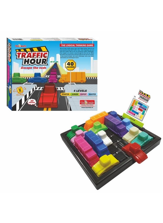 Toymate Traffic Hour - 40 Logical Thinking Challenges - A Mind Teasing Rush Hour Puzzle Game for Kids 8 Years & Above