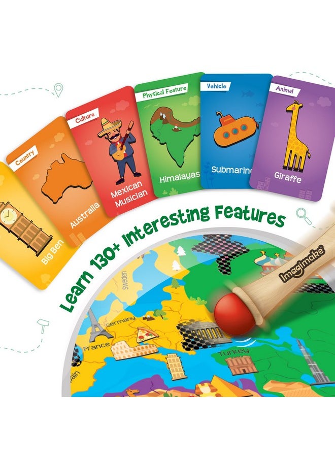 Imagimake Mapology Hidden Quest World Map Board Games for Kids | Magical Swipe & Reveal | Educational Toys for Kids 5 Years | Kids Toys for Boys & Girls | Card Games | Birthday Gift for Girls & Boys