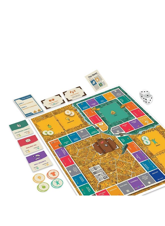 Funskool Games, Business Game (The Gold Quest), Multiplayer Strategy Game, 2-4 Players, Multicolor, Ages 7 and Above,