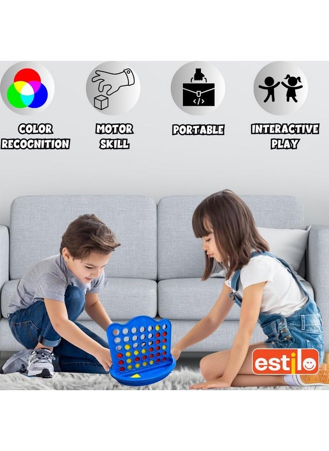 Estilo Slot-4 Game for 3+ Kids |Color Disk Dropping Game, 4 in a Row, Connect Game, Family Games, Strategy Board Games, Toys for Kids and Adults|Travel Game for Kids|Made in India
