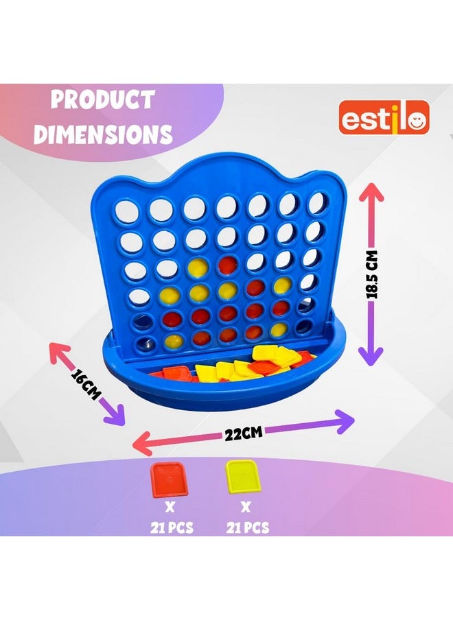 Estilo Slot-4 Game for 3+ Kids |Color Disk Dropping Game, 4 in a Row, Connect Game, Family Games, Strategy Board Games, Toys for Kids and Adults|Travel Game for Kids|Made in India