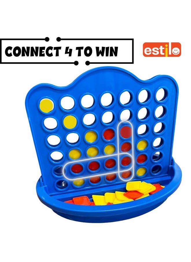 Estilo Slot-4 Game for 3+ Kids |Color Disk Dropping Game, 4 in a Row, Connect Game, Family Games, Strategy Board Games, Toys for Kids and Adults|Travel Game for Kids|Made in India