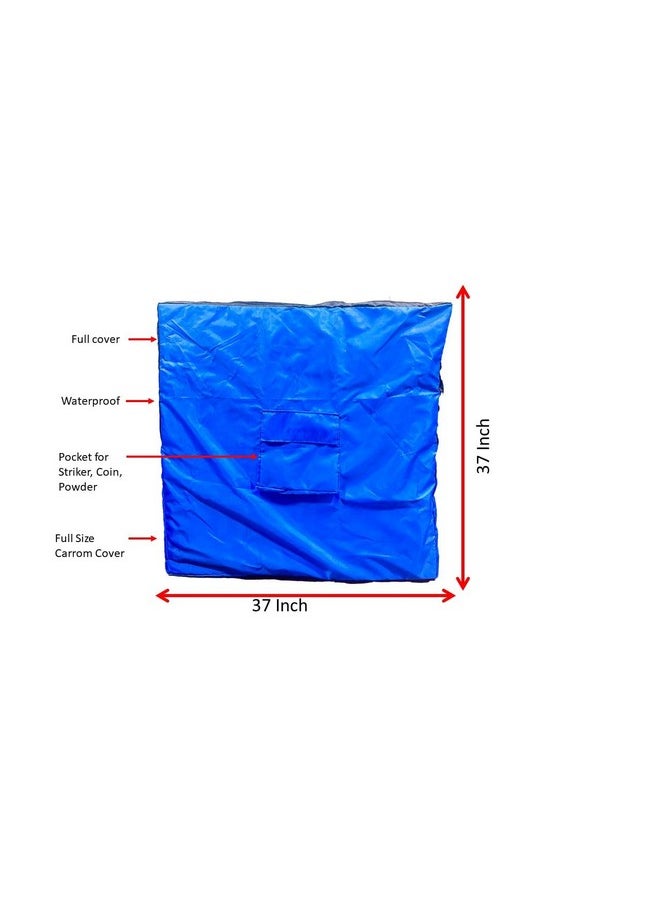 Synco Platinum Carrom Board Full Size Cover with Extra Pocket for Coins, Striker, Powder