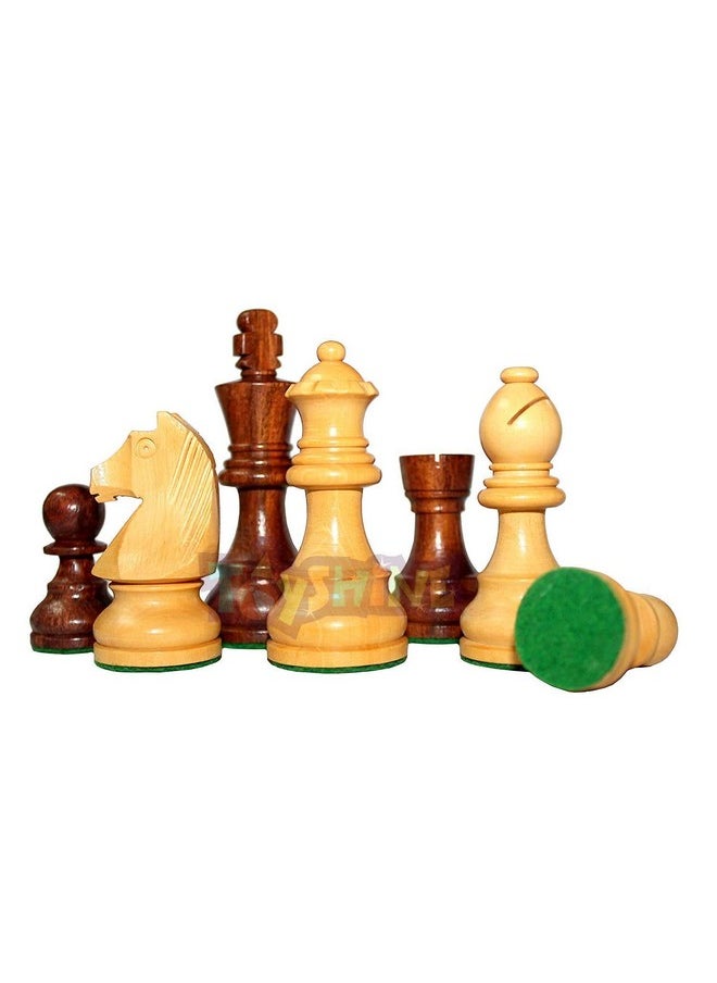 Toyshine Wooden Chess Pieces, Tournament Wood Chessmen Pieces Only (7 cm King Figures) Chess Game Pawns Figurine Pieces, Color May Vary (SSTP) - B for 4 years and up