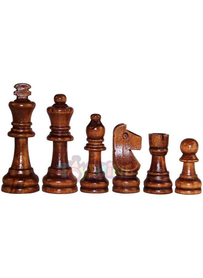 Toyshine Wooden Chess Pieces, Tournament Wood Chessmen Pieces Only (7 cm King Figures) Chess Game Pawns Figurine Pieces, Color May Vary (SSTP) - B for 4 years and up