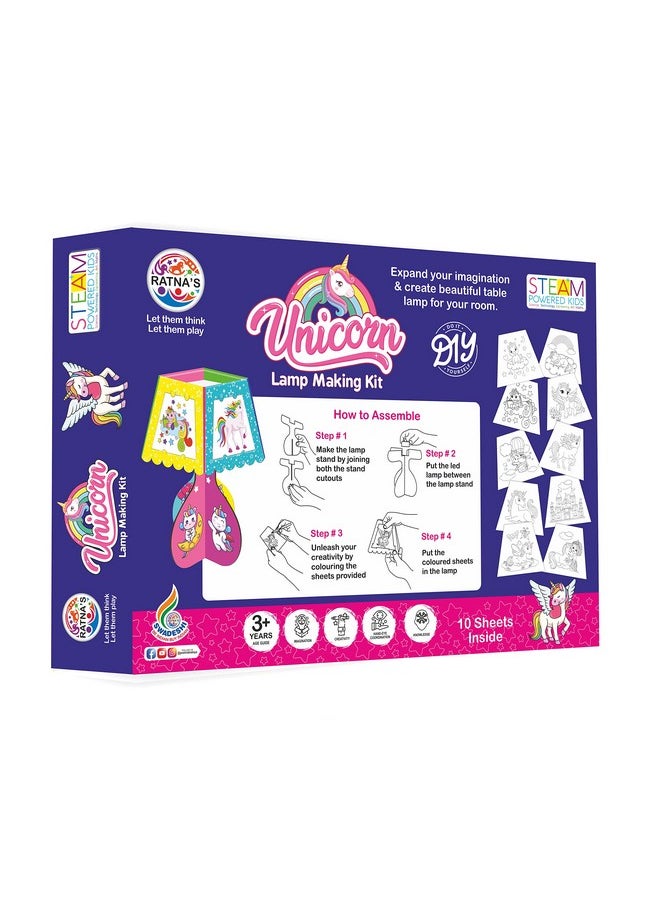 RATNA'S Unicorn DIY Toy Lamp Making Kit for Kids