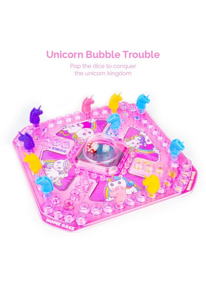 RATNA's Unicorn Bubble Trouble Board Game Dice Roller For Kids 4 Years +|Pack Of 1, Multicolor