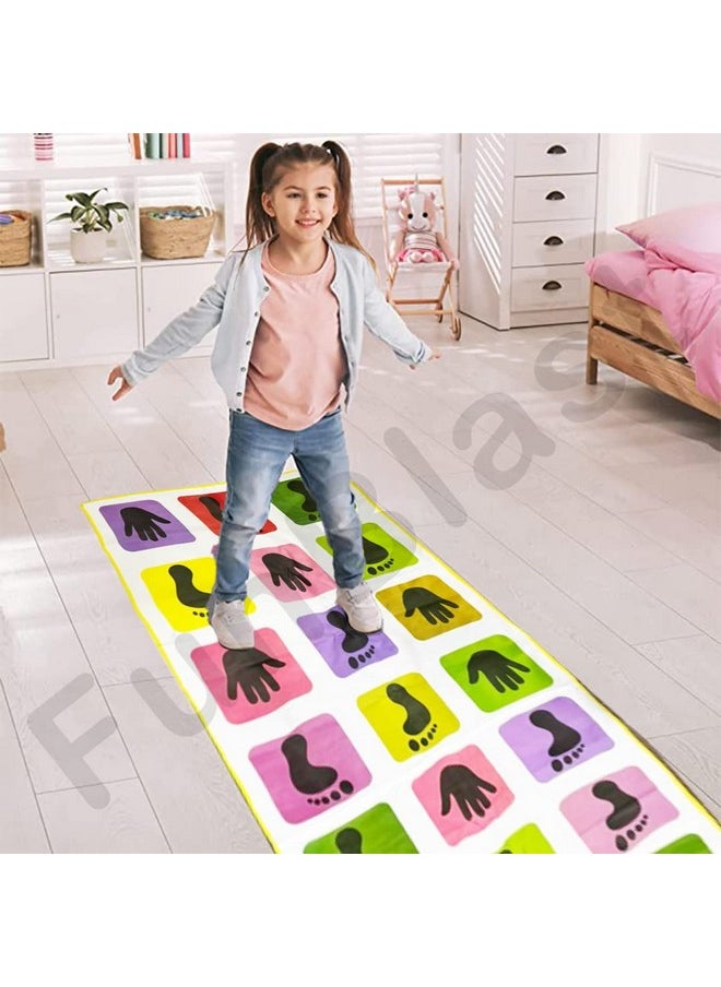 FunBlast Kids Hopscotch Jumbo Play Mat Game for Kids and Adults Family Game, Kith-Kith, Stapu, Langi, Chalk Game - Large (40