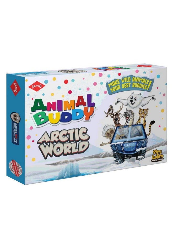 KAADOO Animal Buddy Arctic World-Play & Learn-Family Fun Board Game-Fantastic Wildlife Introduction for 6+ Year Olds Multi-Color - Made in India (2 Players)