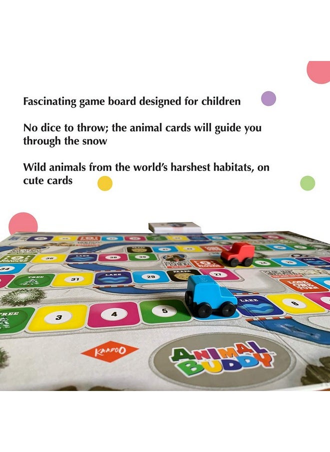 KAADOO Animal Buddy Arctic World-Play & Learn-Family Fun Board Game-Fantastic Wildlife Introduction for 6+ Year Olds Multi-Color - Made in India (2 Players)
