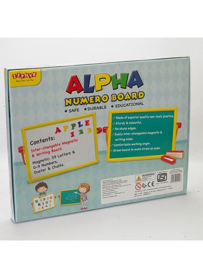 Zephyr Alpha Numero Board,Educational Toy, Writing Board,for Boys & Girls 5 yr+