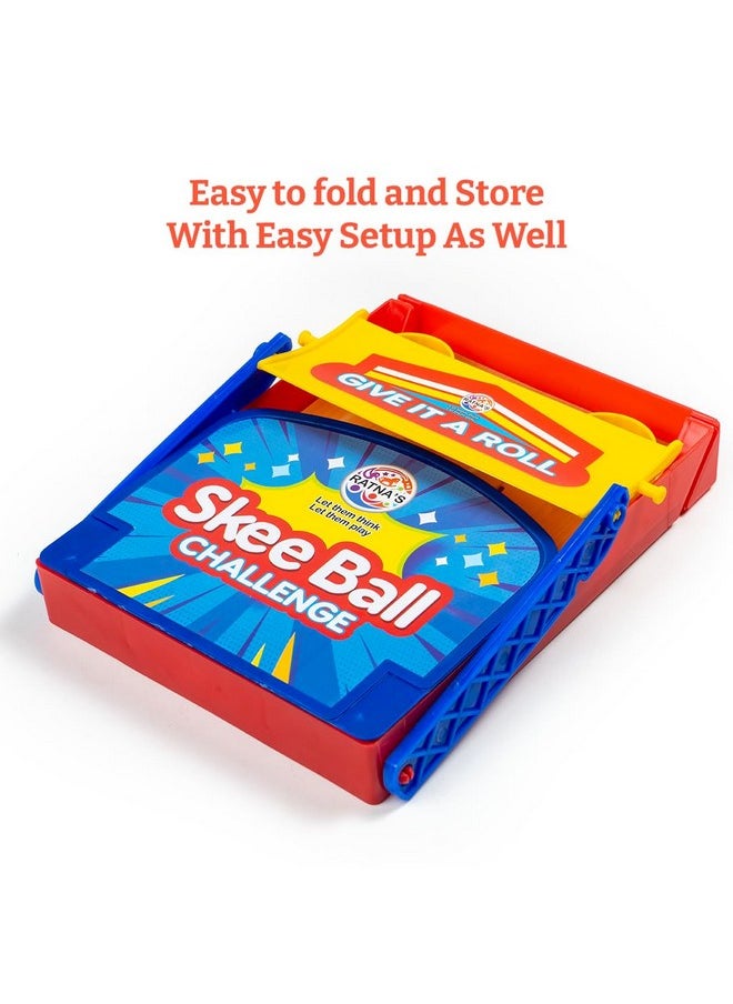 Ratna's Skee Ball Challenge Classic Arcade Board Game Tabletop Fun for Kids & Adults 5+ Years