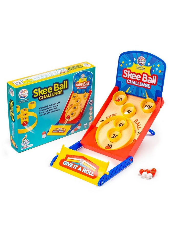 Ratna's Skee Ball Challenge Classic Arcade Board Game Tabletop Fun for Kids & Adults 5+ Years