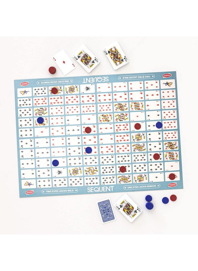 Baybee Make A Sequence Board Game for Kids Family with Foldable Playing Board Mat, 135 Chips & Play Cards | Challenging & Strategy Card Game | Hard Board Games Toys for Kids Adults 7+ Years Boys Girls