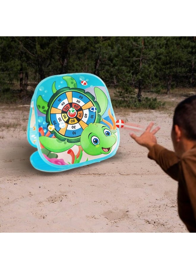 Wembley 2 in 1 Tossing Game Bean Bag Toss with Vertical Dart Game Portable Game Set for Kids Ages 3 4 5 6 Year Old Indoor Outdoor Collapsible Double Sided Board Game for Kids