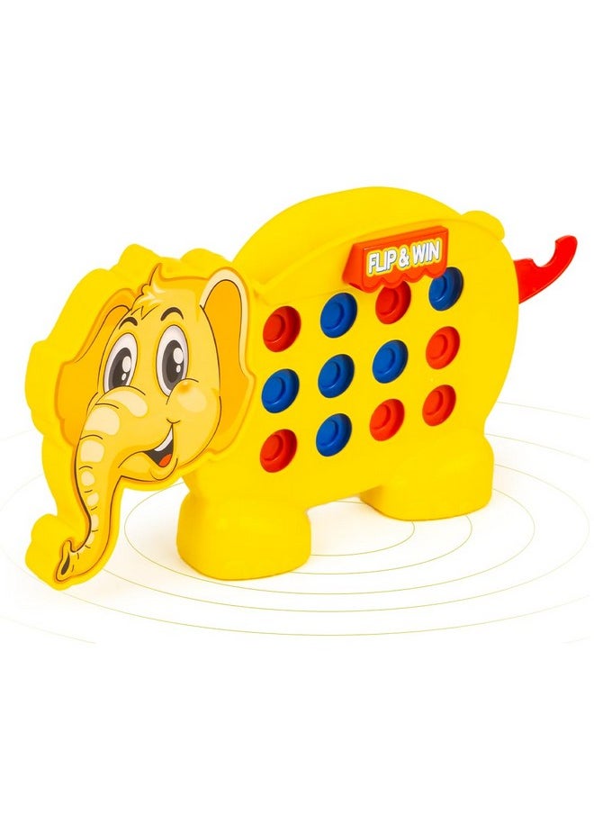 Ratna's Elephant Flip & Win Plot 3 Connecting Toy Board Game for Family & Kids, Ages 4+