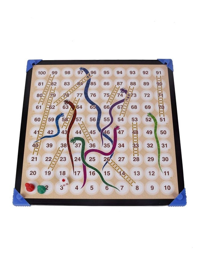 RATNA'S Table TOP Family Fun Excellent Ludo Snakes and LADDERS Board Game with Stand