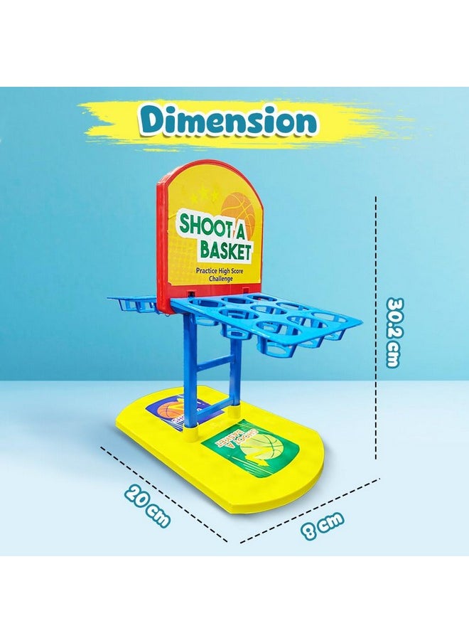 Wembley Shoot-A-Basketball Board Game for Boys & Girls Tabletop Action for 1 or 2 Players Easy to Assemble Portable Basket Ball Indoor Games Ideal for Birthday Gift