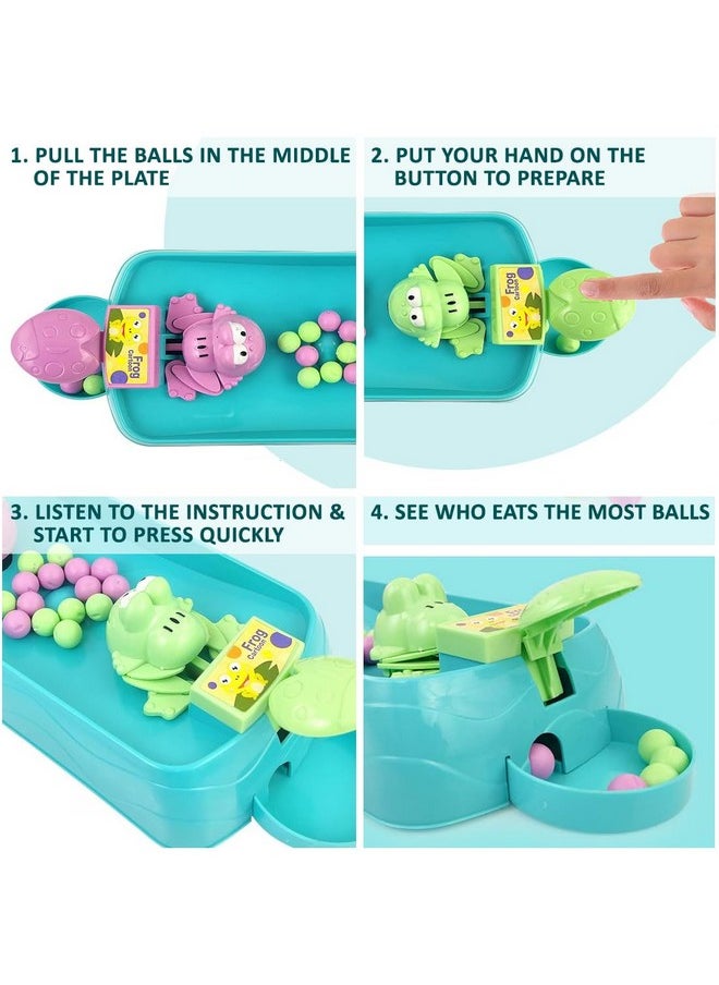 Wembley Hungry Frog Games Eating Beans Games | Indoor Games Interactive Game Toy of Family Board Games for Kids | Interactive Game Toys Multiplayer Game for 2 Player